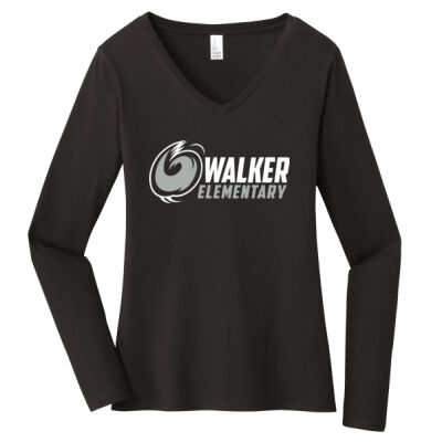 Walker PTA - Women's Very Important Tee ® Long Sleeve V Neck Thumbnail